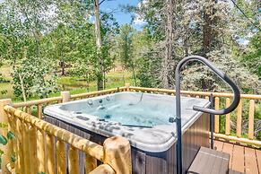 Conifer Log Cabin Rental w/ Private Hot Tub & Pond