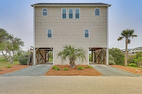 Walk to Surf City Beach: Ocean-view Home w/ Decks!