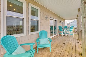 Walk to Surf City Beach: Ocean-view Home w/ Decks!