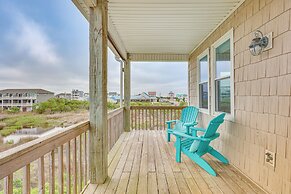 Walk to Surf City Beach: Ocean-view Home w/ Decks!