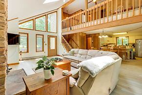 Woodsy Big Bass Lake Hideaway w/ Fire Pit + Deck!