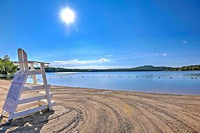 Walk to Beaches: Tree-lined Pocono Lake Retreat!