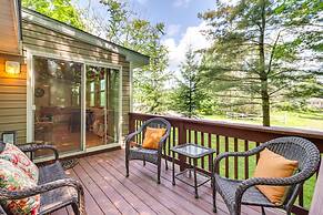 Walk to Beaches: Tree-lined Pocono Lake Retreat!